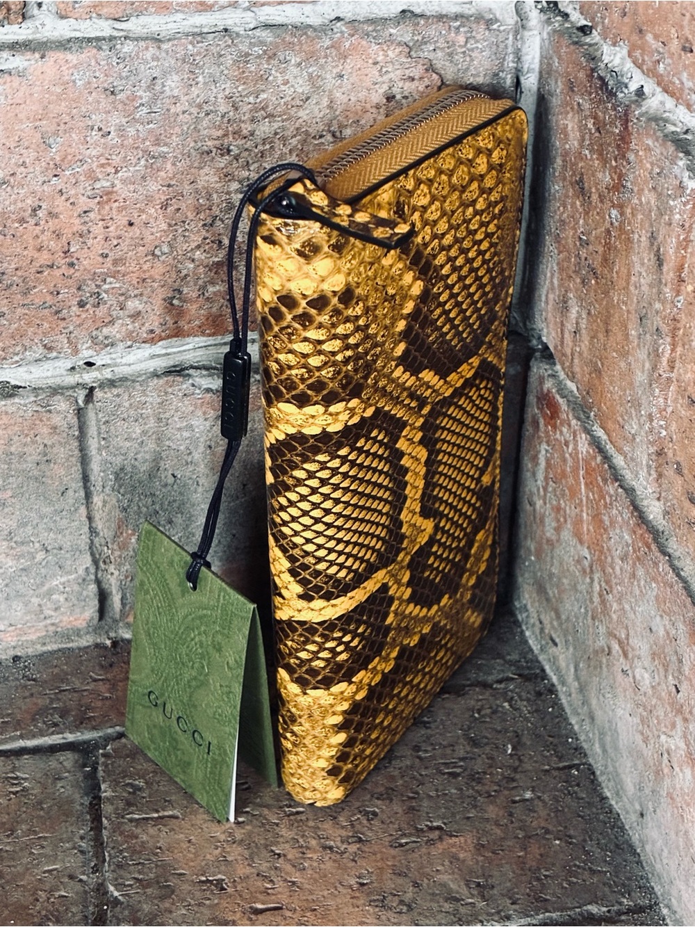 Gucci python zip around Continental wallet yellow exotic full inc ltd ed ECU - Picture 12 of 17